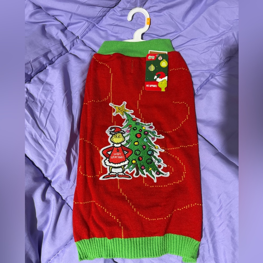 grinch dog sweater